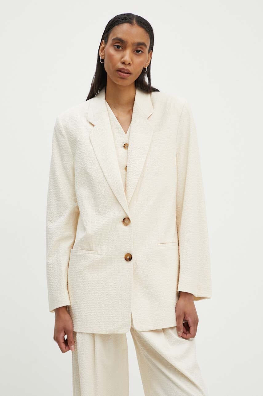 By Malene Birger sacou OPHIE culoarea bej, un singur rand de nasturi, neted, Q72527004 By Malene Birger sacou OPHIE culoarea bej, un singur rand de nasturi, neted, Q72527004