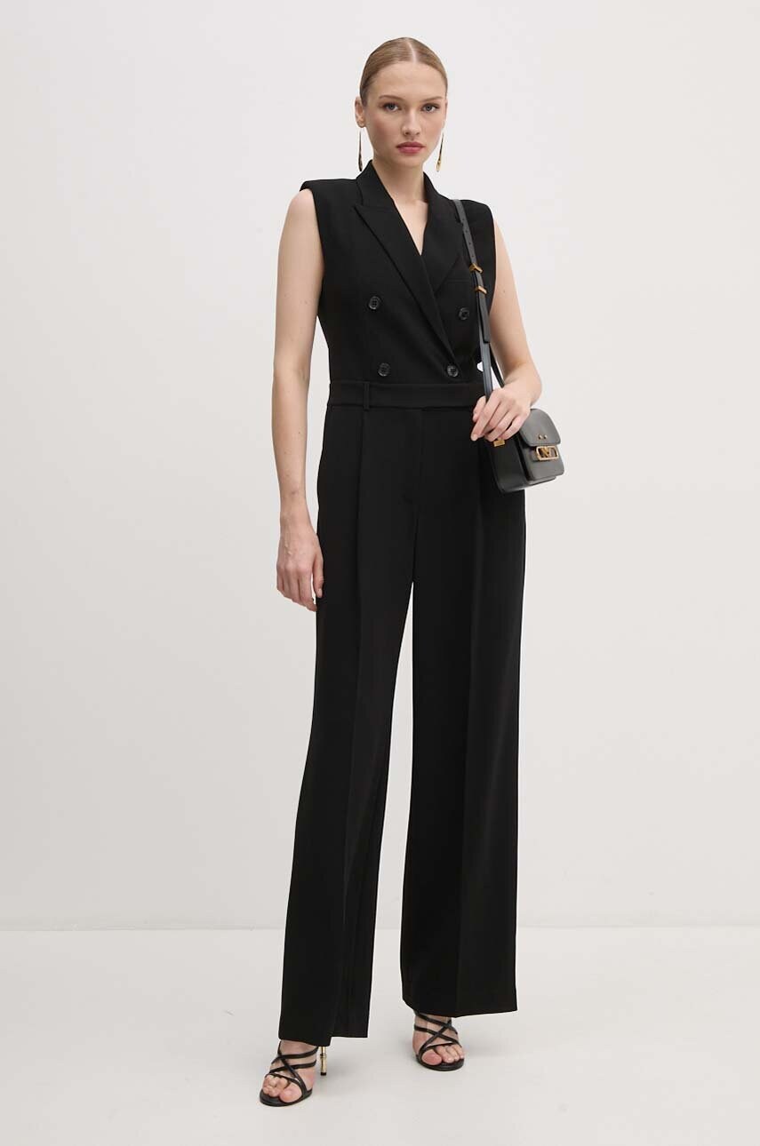 MICHAEL Michael Kors salopeta culoarea negru, cu decolteu in v, MS482EPENX