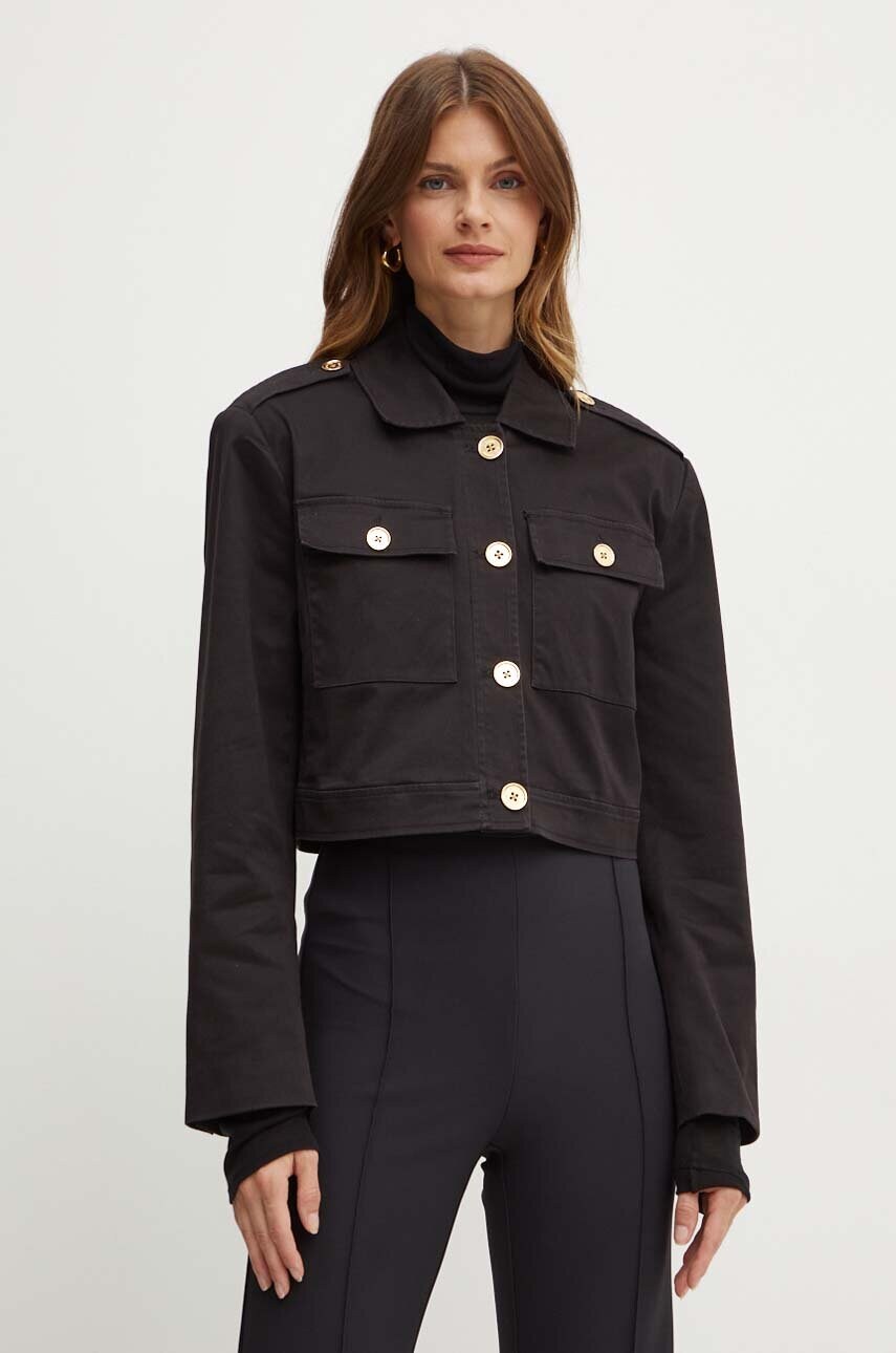 MICHAEL Michael Kors geaca femei, culoarea negru, de tranzitie, MT4108E3X6