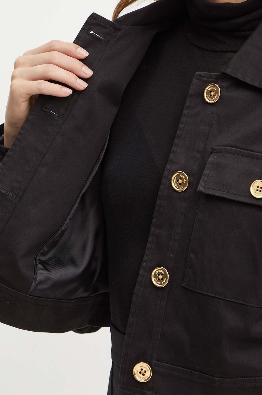 Куртка MICHAEL Michael Kors жіноча колір чорний перехідна MT4108E3X6 