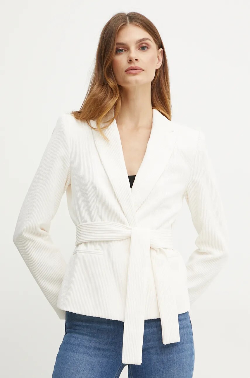 Armani Exchange geaca din velur culoarea roz, desfacut, neted, 6DYG48 YN8ZZ