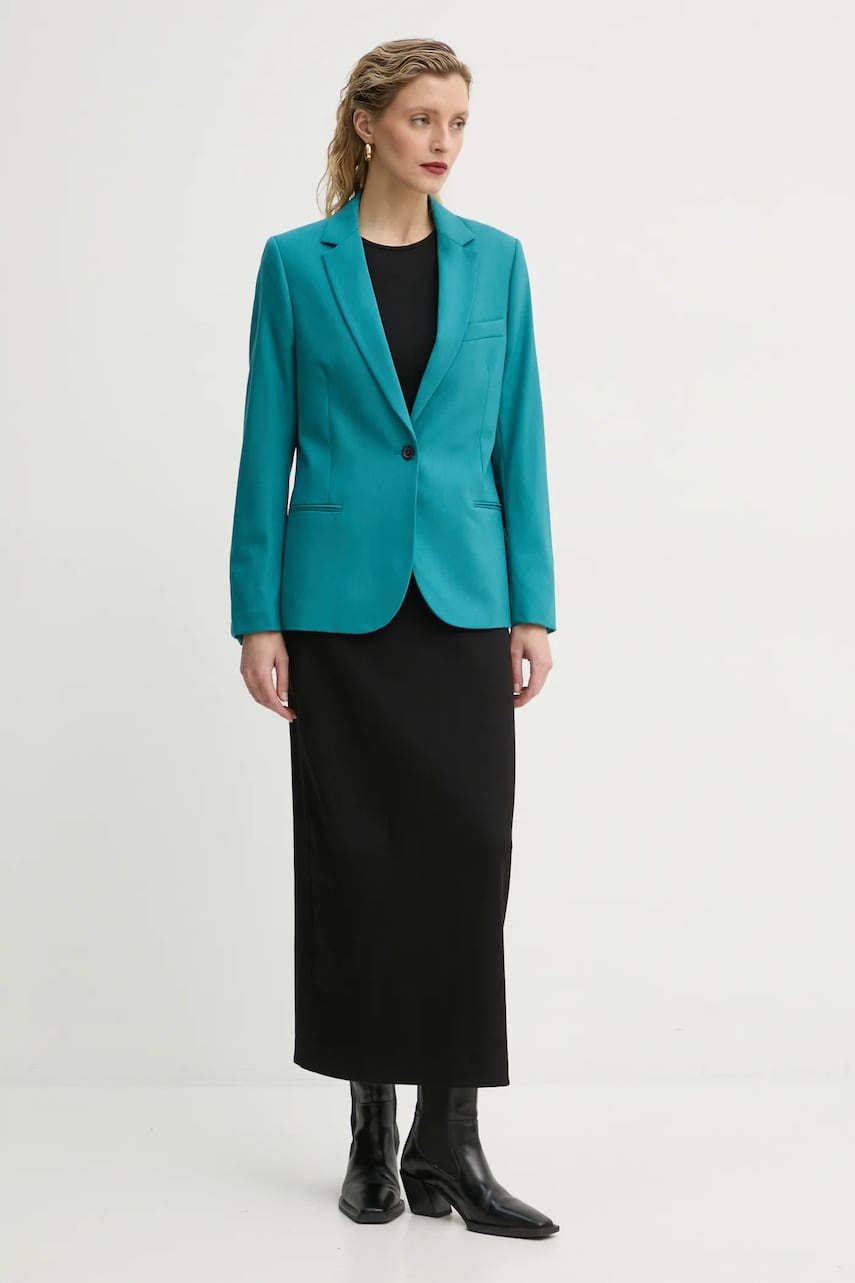 Пиджак PS Paul Smith цвет зелёный однобортный однотонный W2R.248J.N31053 Пиджак PS Paul Smith цвет зелёный однобортный однотонный W2R.248J.N31053