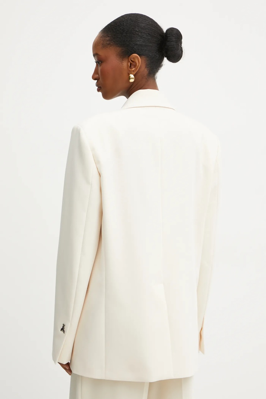 Піджак Patrizia Pepe колір бежевий oversize однотонний 2S1503 A481 