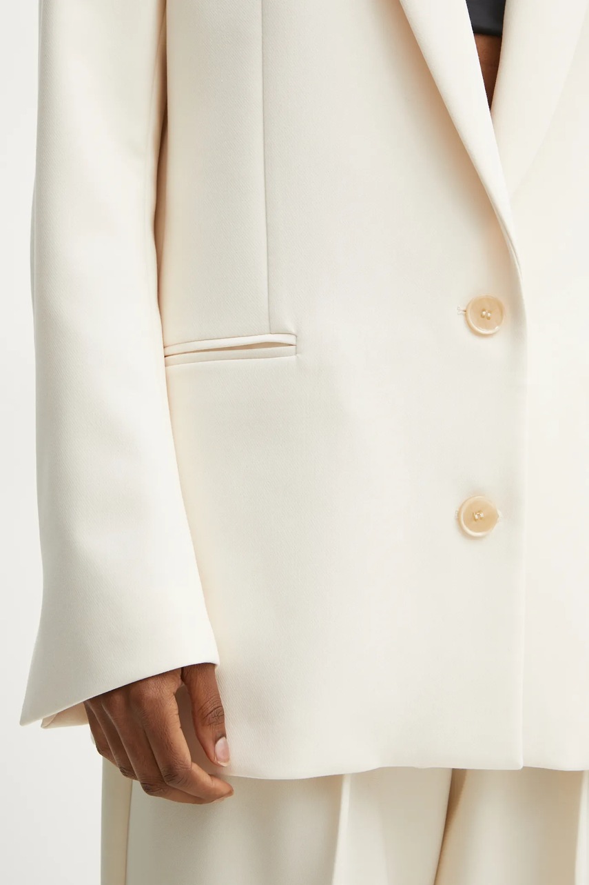 Піджак Patrizia Pepe колір бежевий oversize однотонний 2S1503 A481 