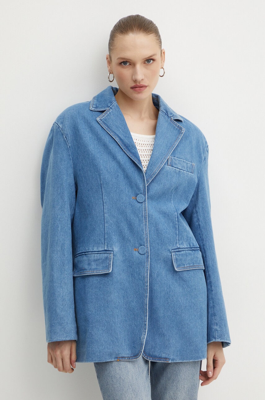 Bardot jacheta denim ABI un singur rand de nasturi, neted, 91401JB Bardot jacheta denim ABI un singur rand de nasturi, neted, 91401JB