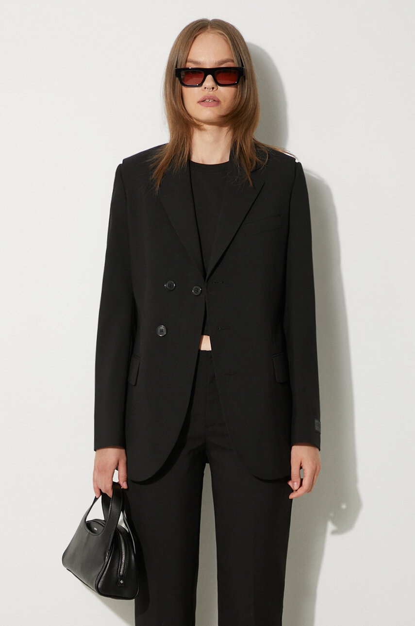 Vlnené sako Kenzo Virgin Wool Waisted Blazer