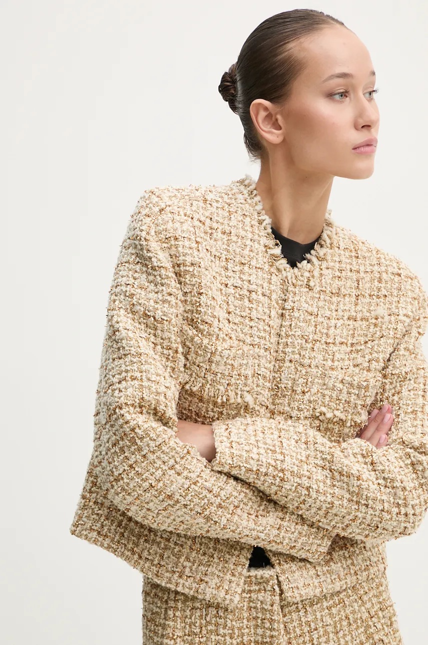 Μάλλινο σακάκι IRO χρώμα: χρυσαφί, WM07CORALI φωτογραφία