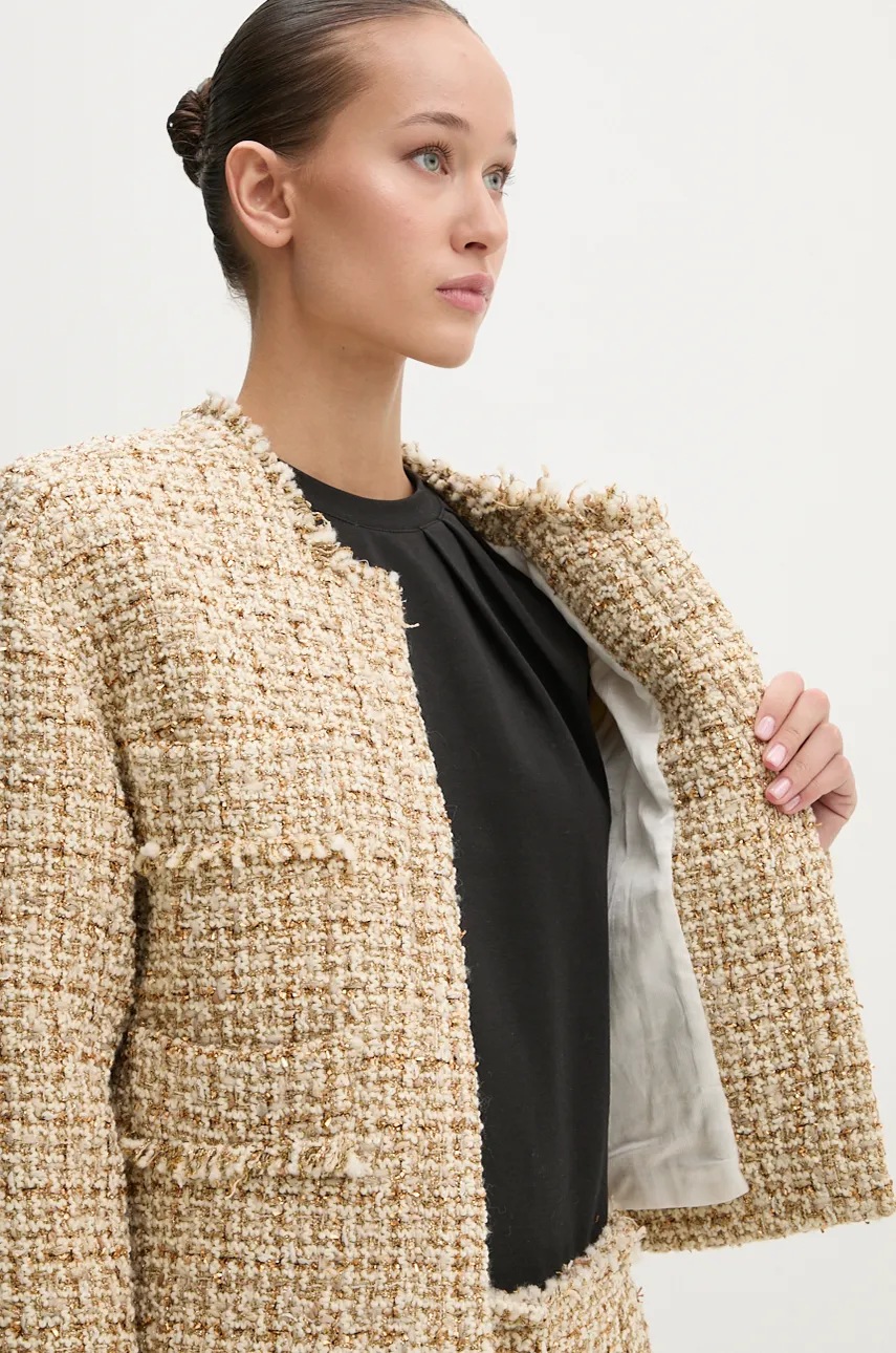 Μάλλινο σακάκι IRO χρώμα: χρυσαφί, WM07CORALI φωτογραφία