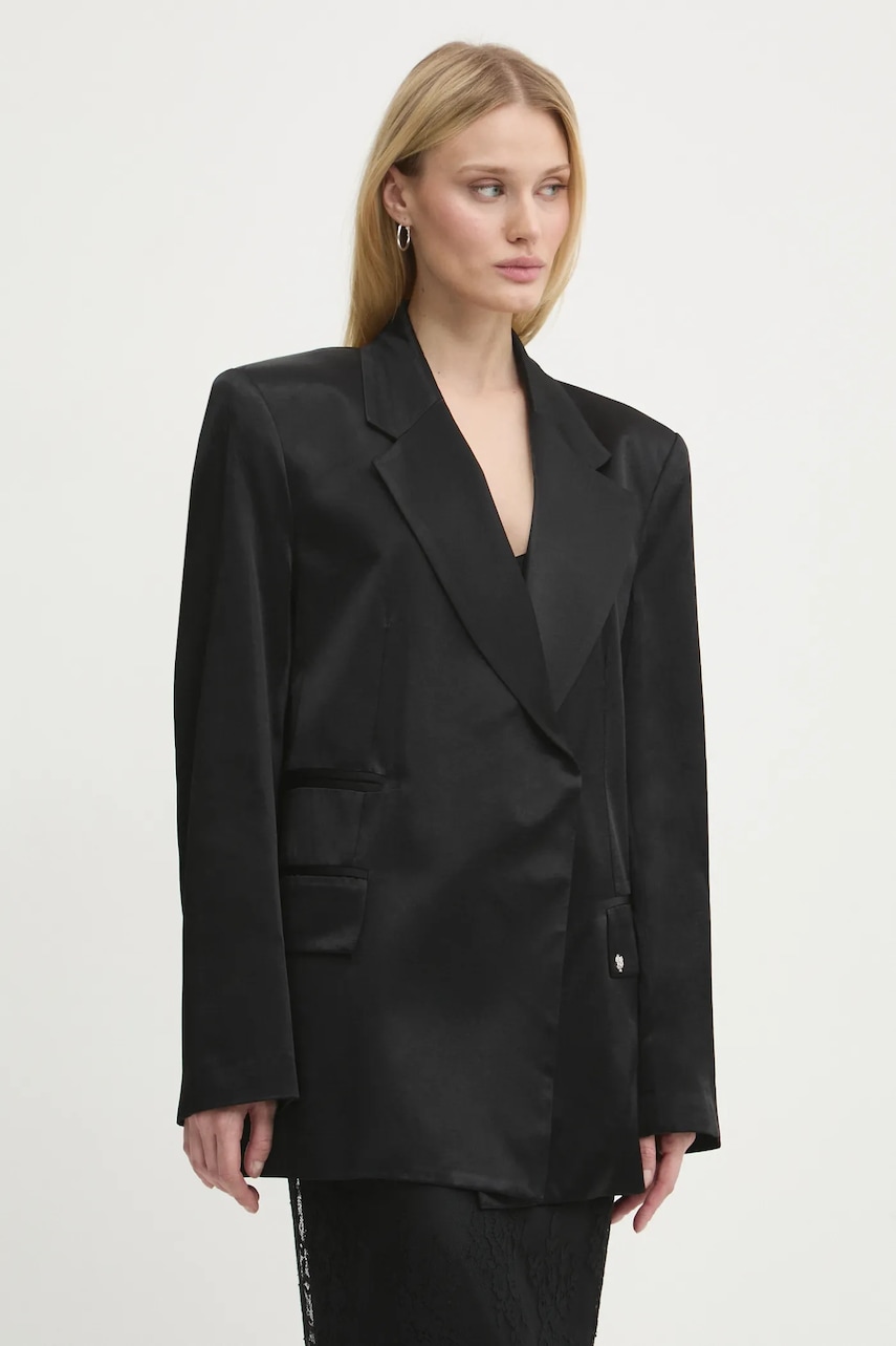 Aniye By sacou culoarea negru, un singur rand de nasturi, uni, 181378 Aniye By sacou culoarea negru, un singur rand de nasturi, uni, 181378