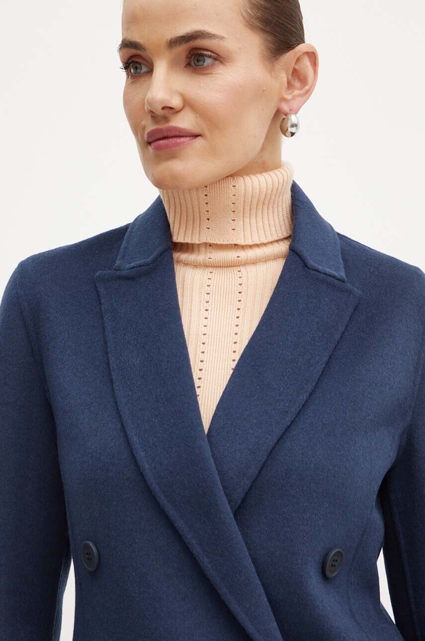 Twinset gyapjú dzseki sötétkék, átmeneti, 242TP2063 termék 2. képe