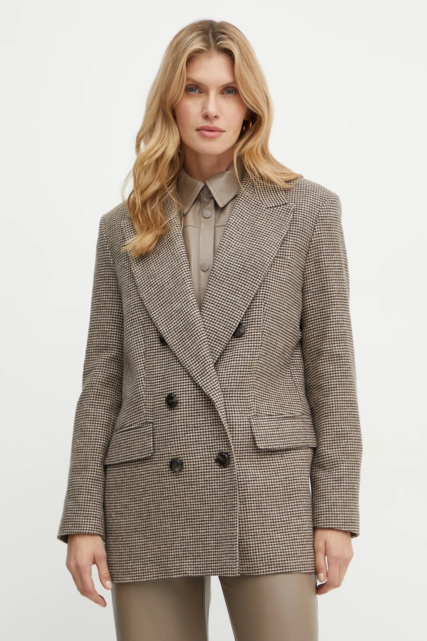MAX&Co. geaca de lana culoarea maro, oversize, modelator, 2426046044200 MAX&Co. geaca de lana culoarea maro, oversize, modelator, 2426046044200