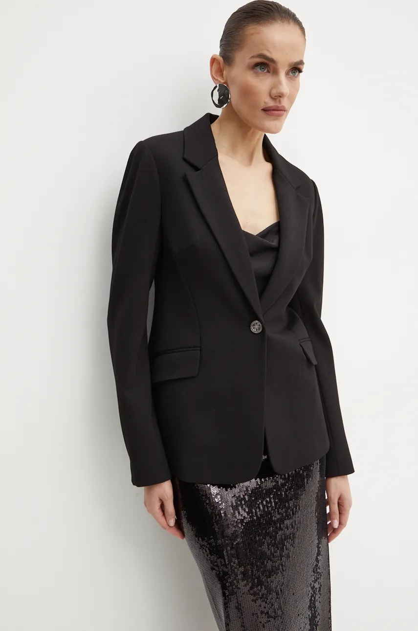 

Сако Guess LENA в черно с едно копче с изчистен дизайн W4BN53 KBJP2, Черен