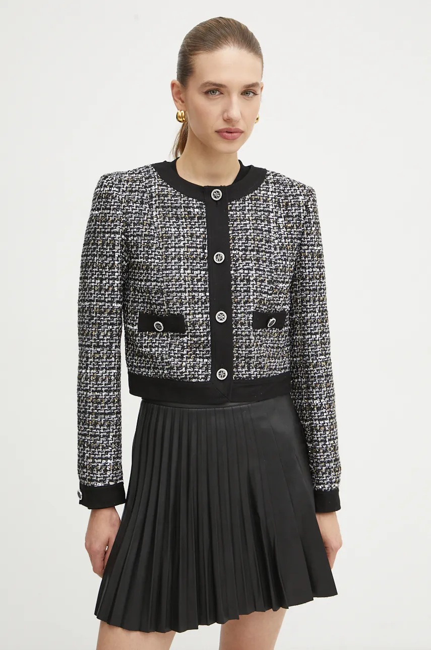 

Сако Guess YVONNE в черно с едно копче с десен W4BN61 WGIL2, Черен