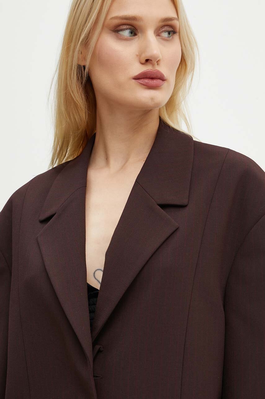 Піджак AERON колір коричневий oversize однотонний PFBL079511 