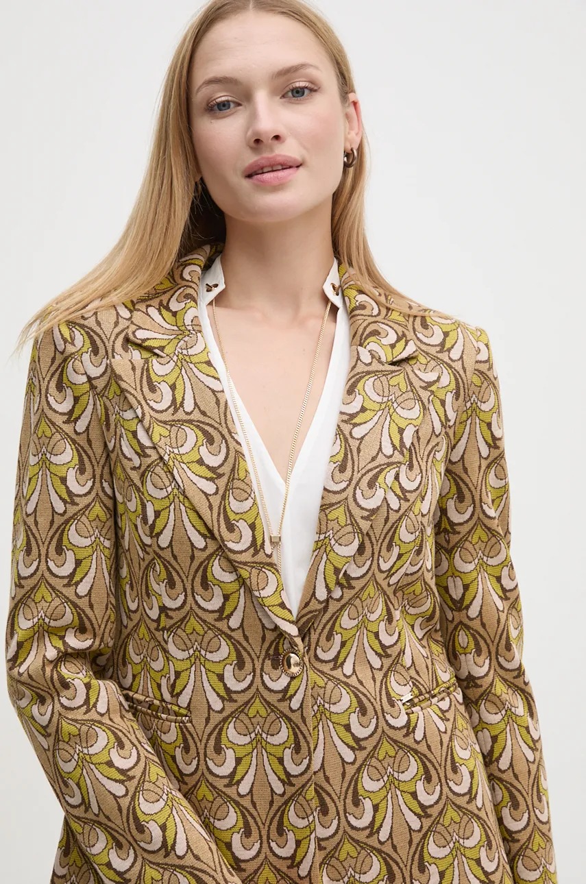 Σακάκι Gaudi χρώμα: μπεζ, 421FD34001 φωτογραφία