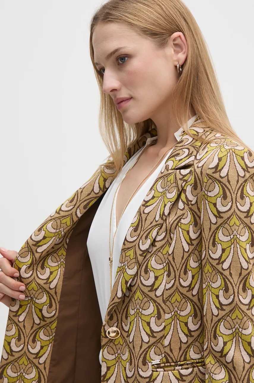 Σακάκι Gaudi χρώμα: μπεζ, 421FD34001 φωτογραφία