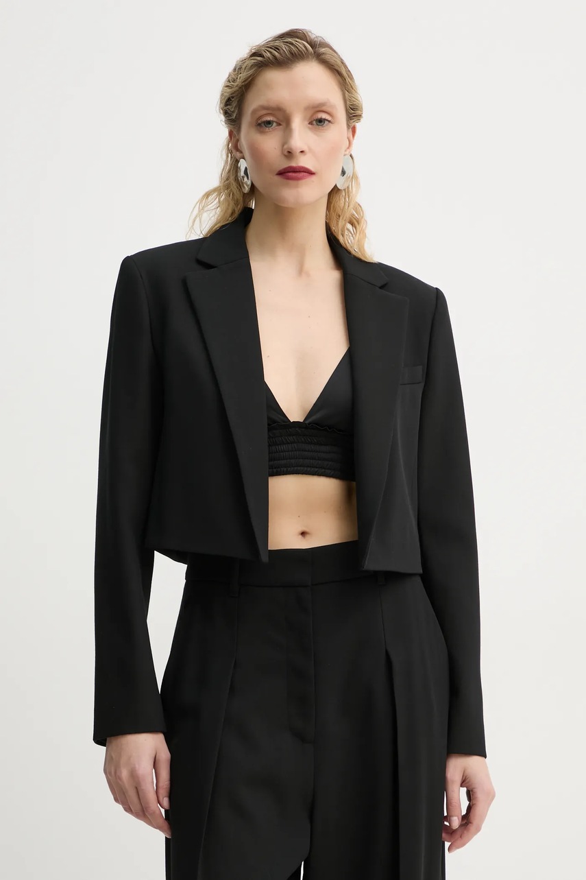 A.L.C. sacou Cole culoarea negru, desfacut, uni, 1JAKT00889