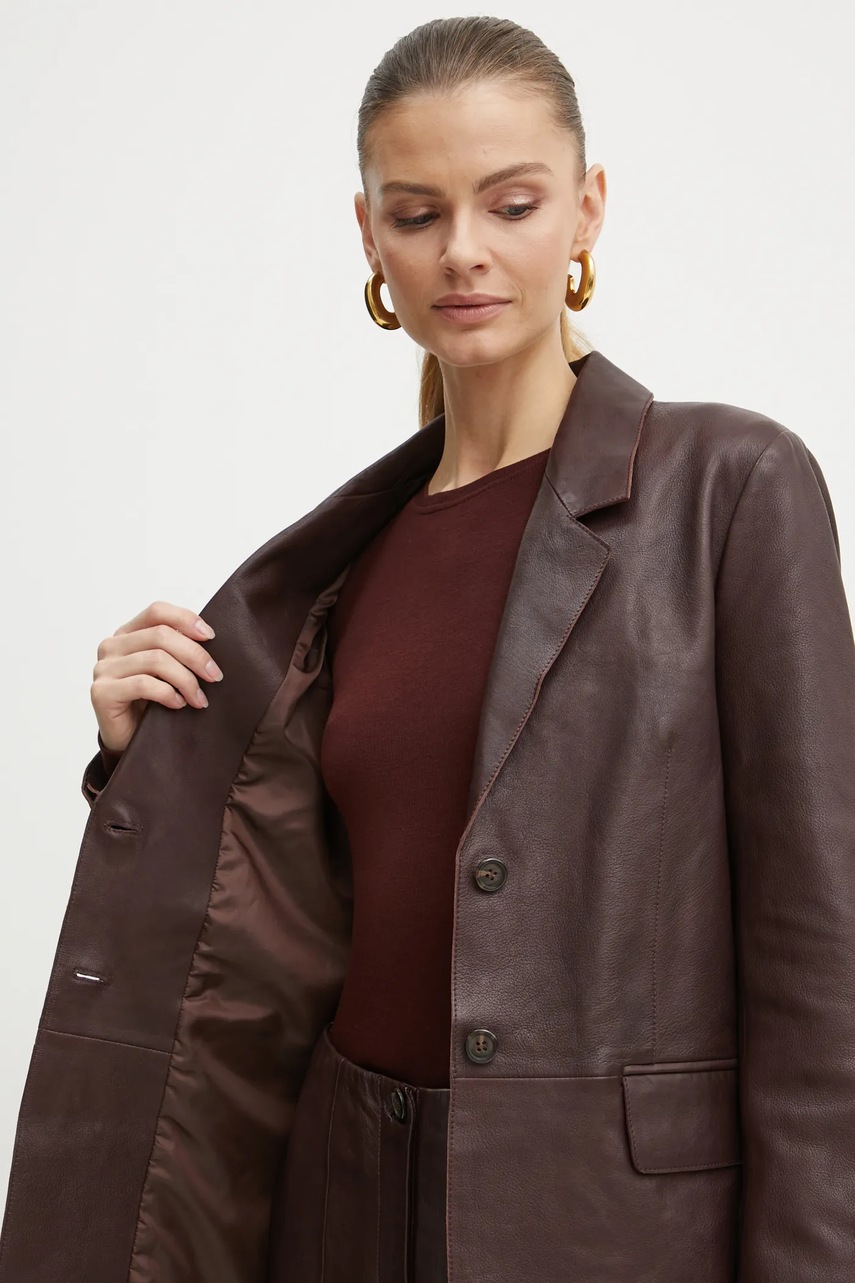 Δερμάτινο σακάκι Forte Forte χρώμα: κόκκινο, 13214_my jacket φωτογραφία