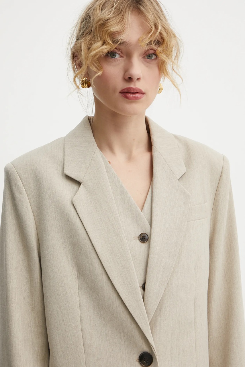 Σακάκι By Malene Birger OPHIE χρώμα: μπεζ, 102383 φωτογραφία