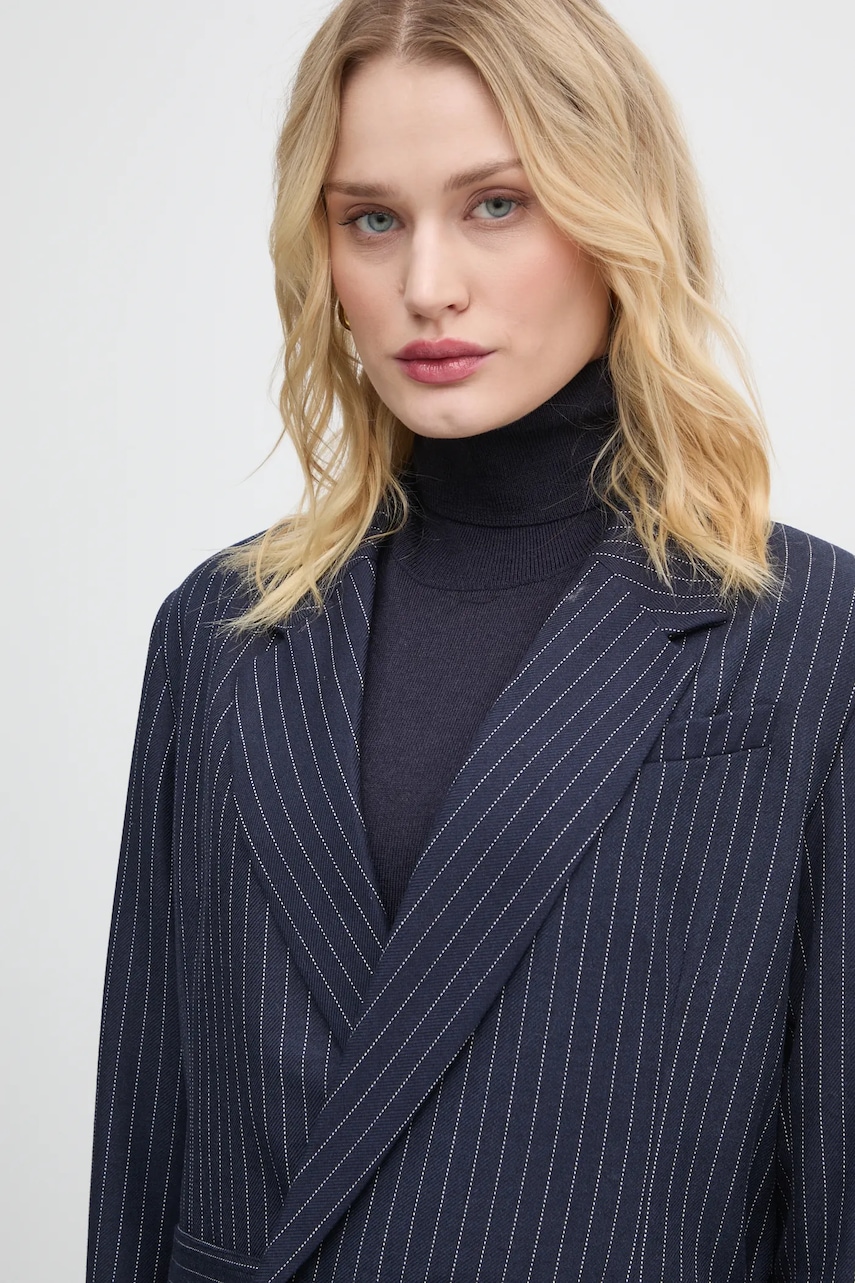 Піджак з домішкою вовни G-Star Raw колір синій двобортний візерунок D25284-D721 