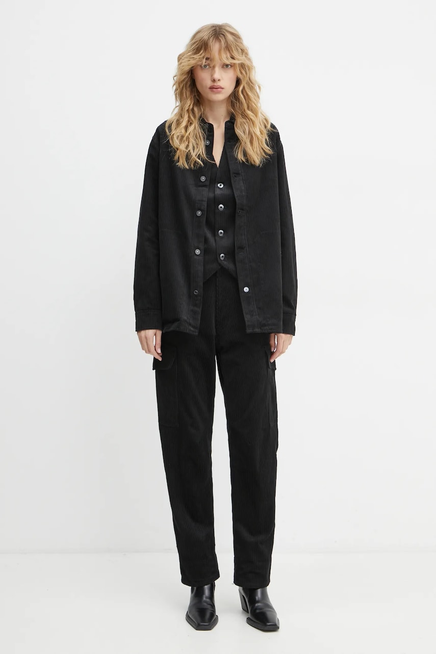 Велюровый жилет G-Star Raw цвет чёрный однобортный D25290-D727 Велюровый жилет G-Star Raw цвет чёрный однобортный D25290-D727