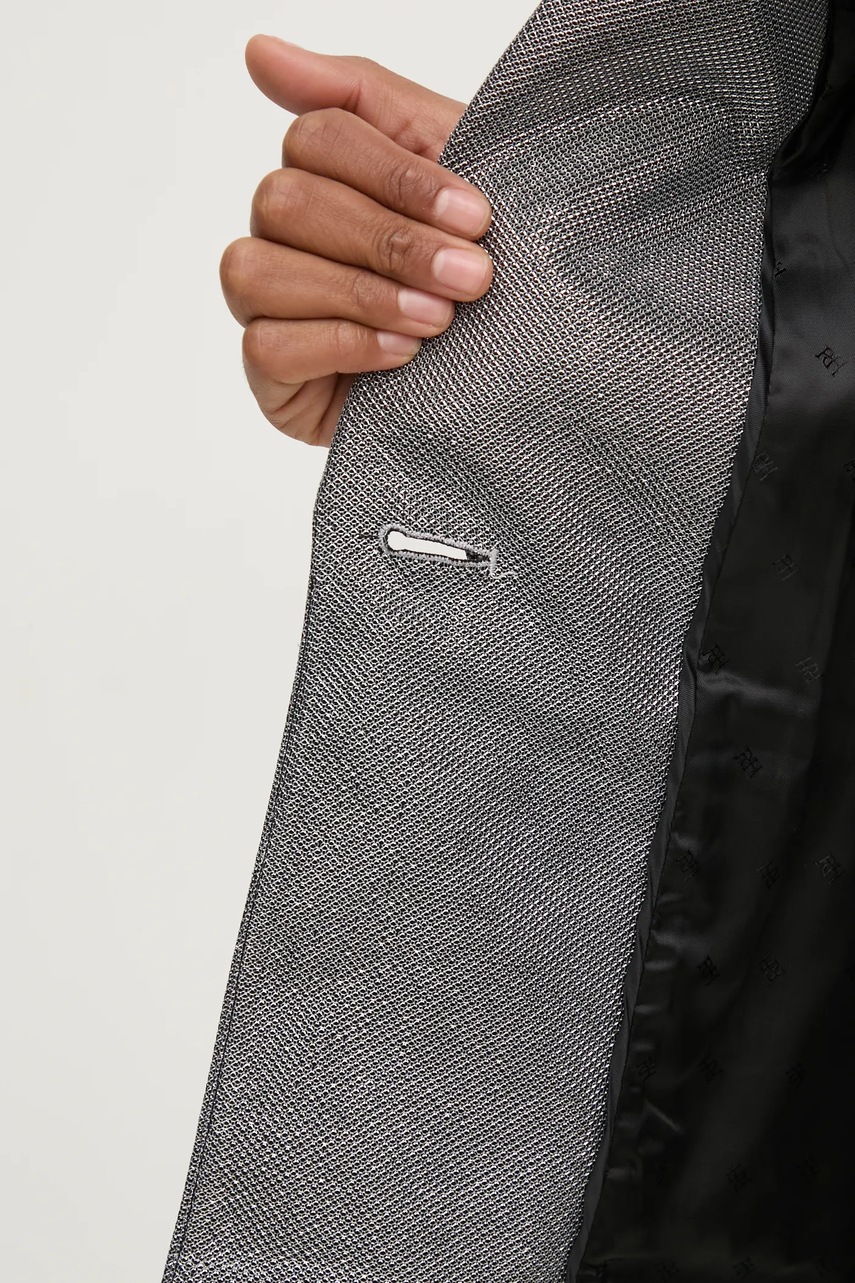 Σακάκι Pedro del Hierro χρώμα: ασημί, 6758298 φωτογραφία