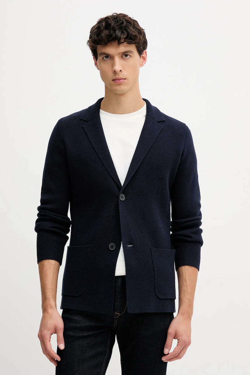 United Colors of Benetton sacou din lana culoarea gri, 10C1U601E