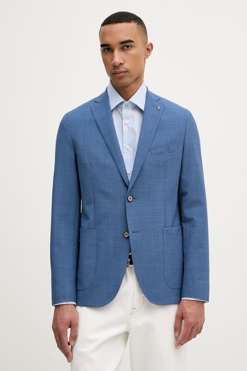 Michael Kors vestă cu un singur rând de nasturi pentru bărbați cu lână