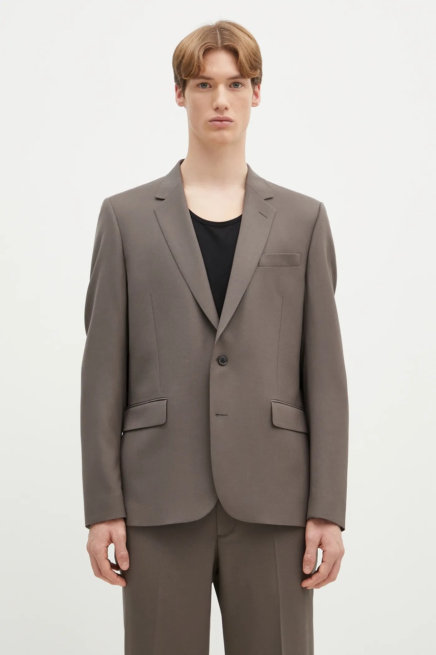 Шерстяной костюм Paul Smith цвет коричневый однотонная M1R-1457-M00001 Шерстяной костюм Paul Smith цвет коричневый однотонная M1R-1457-M00001