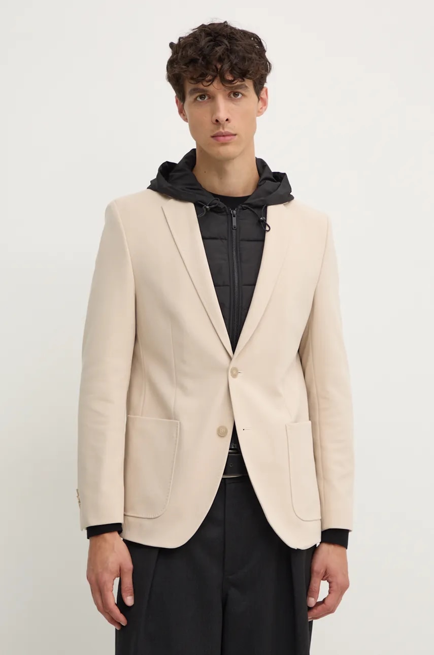 Karl Lagerfeld sacou barbati, culoarea bej, 544035.155384 Karl Lagerfeld sacou barbati, culoarea bej, 544035.155384