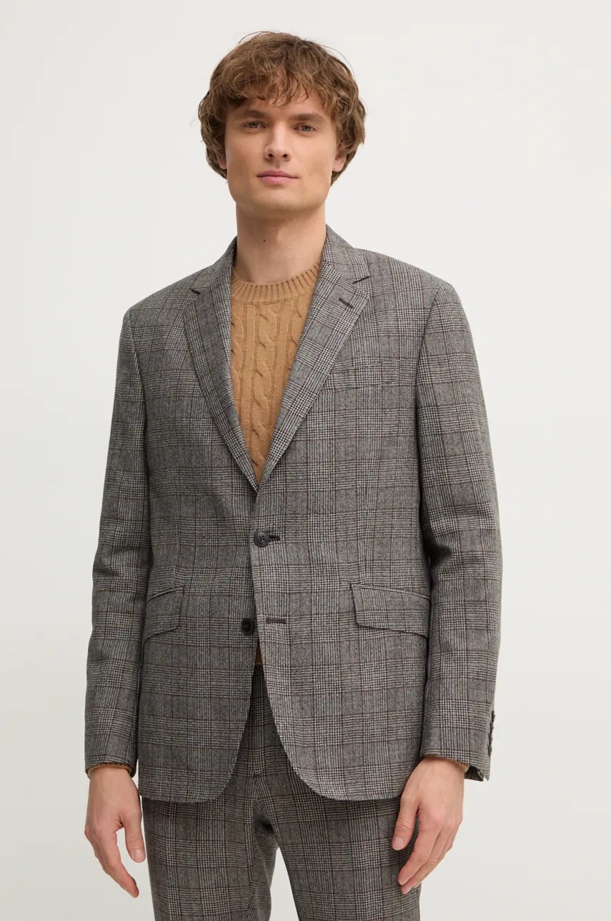 

Вълнено сако Hackett London в кафяво HM470542R, Кафяв