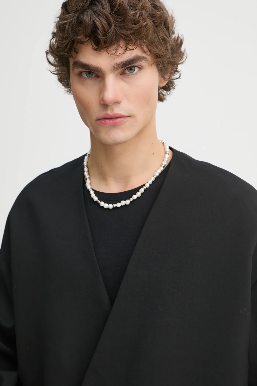 Μπλέιζερ με μίγμα μαλλιού Nanushka CEDRIC χρώμα: μαύρο, NM24FWJK24499 φωτογραφία