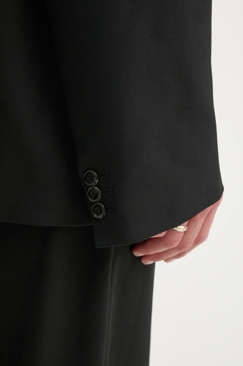 Μπλέιζερ με μίγμα μαλλιού Nanushka CEDRIC χρώμα: μαύρο, NM24FWJK24499 φωτογραφία