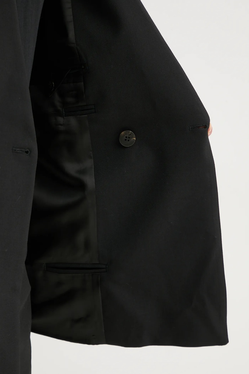 Μπλέιζερ με μίγμα μαλλιού Nanushka CEDRIC χρώμα: μαύρο, NM24FWJK24499 φωτογραφία