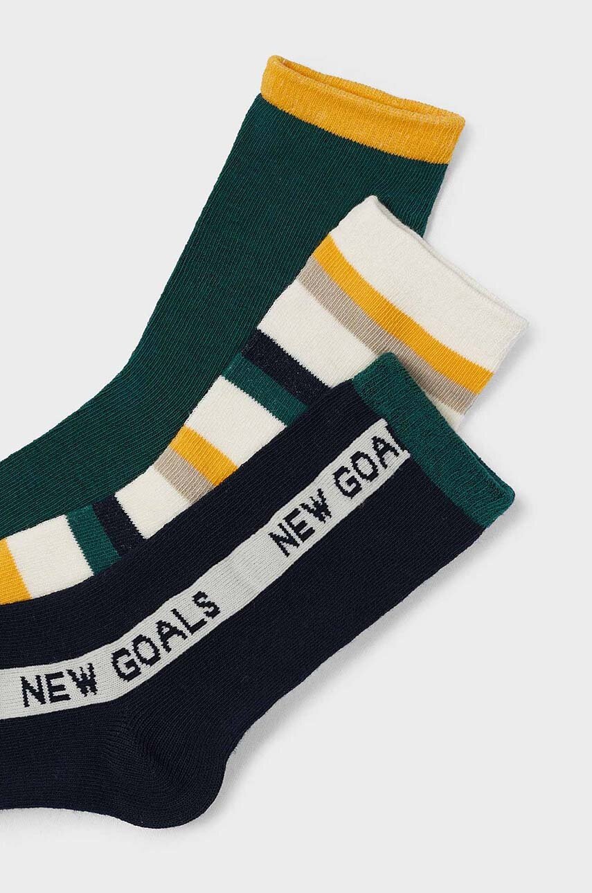 Детские носки Mayoral 3 шт цвет зелёный 10803 Детские носки Mayoral 3 шт цвет зелёный 10803