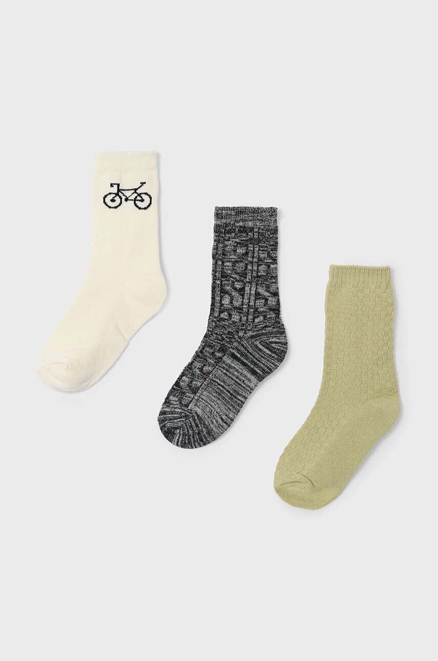 Levně Dětské ponožky Mayoral 3-pack béžová barva, 10804
