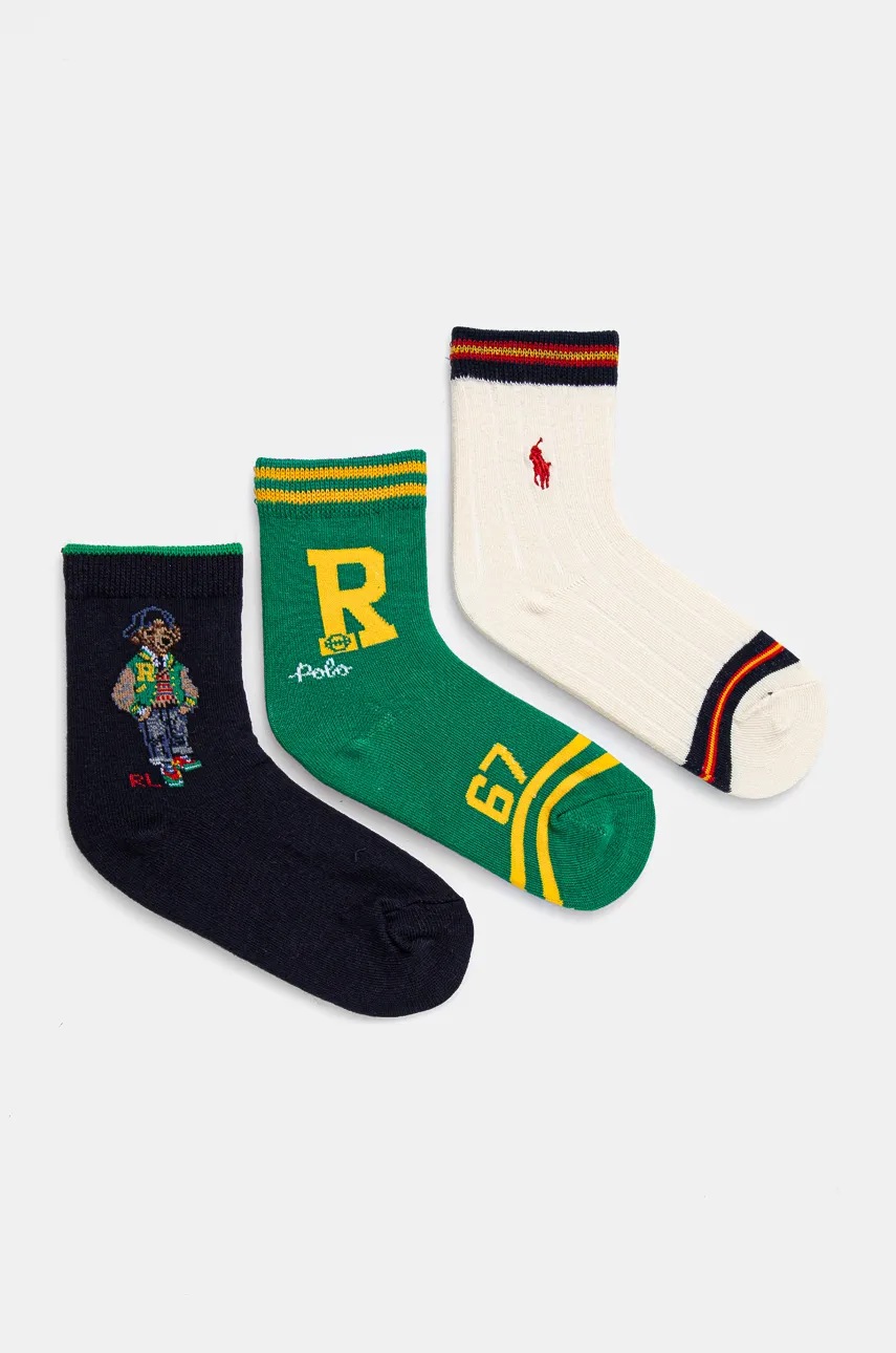 

Детски чорапи Polo Ralph Lauren (3 чифта) в тъмносиньо 442958810001, Тъмносин