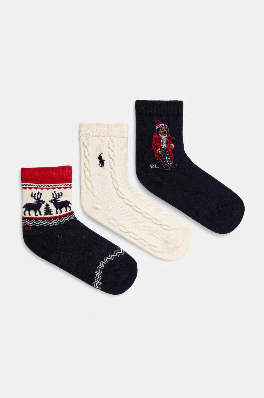 

Детски чорапи Polo Ralph Lauren (3 чифта) в тъмносиньо 442958812001, Тъмносин
