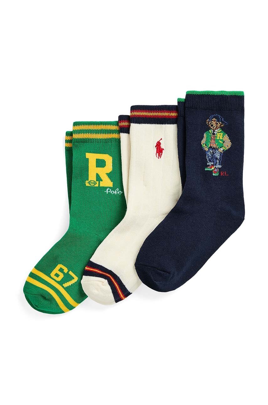 

Детски чорапи Polo Ralph Lauren (3 чифта) в тъмносиньо 443958810001, Тъмносин