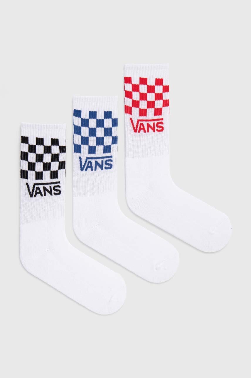 Vans sosete copii DROP CLASSIC CHECK CREW SOCK culoarea alb, VN000EZ26M31 Vans sosete copii DROP CLASSIC CHECK CREW SOCK culoarea alb, VN000EZ26M31