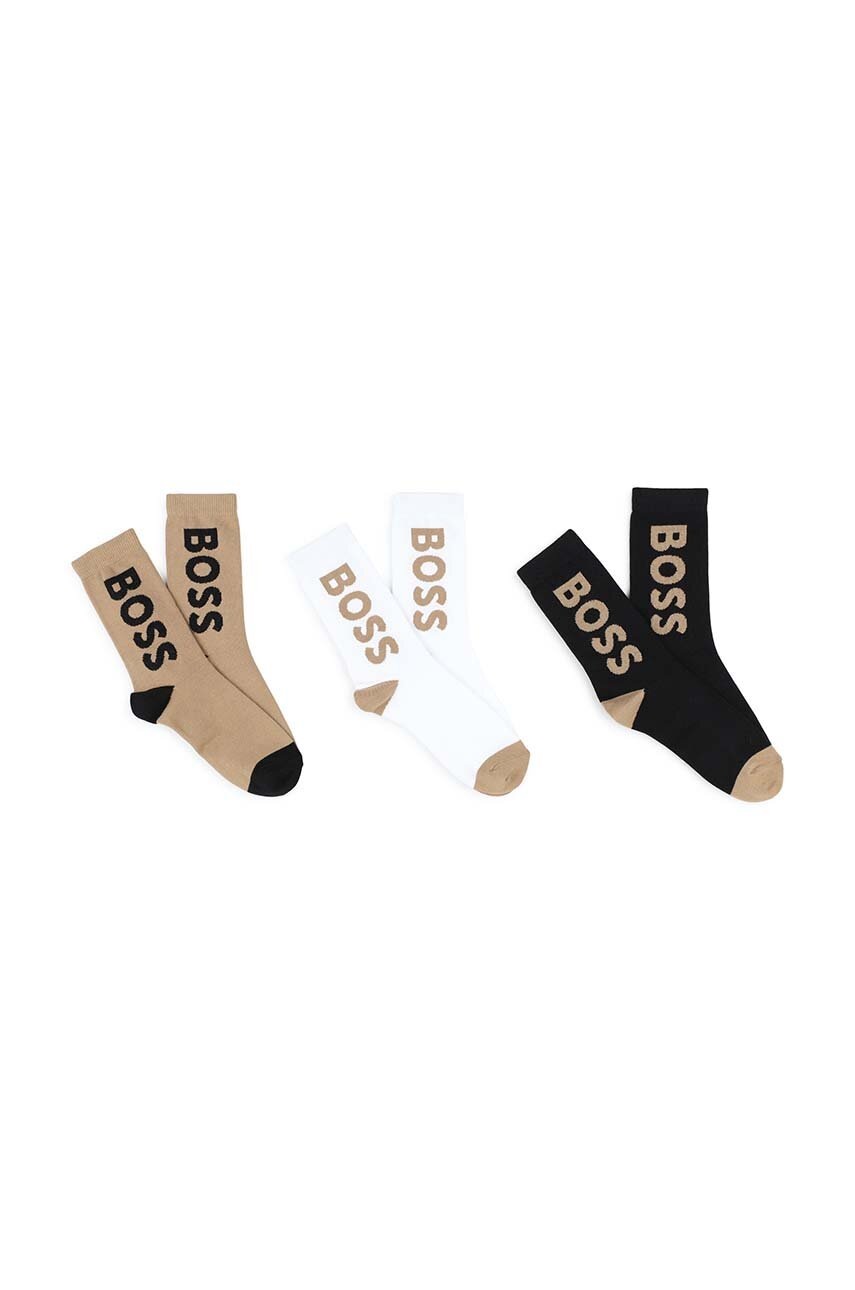 

Детски чорапи BOSS (3 броя) в черно J51577, Черен