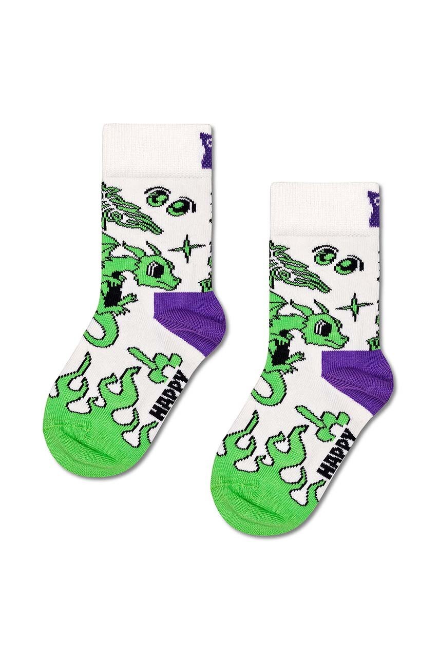 

Детски чорапи Happy Socks Kids Hyper Dragon Sock в зелено P001447, Зелен