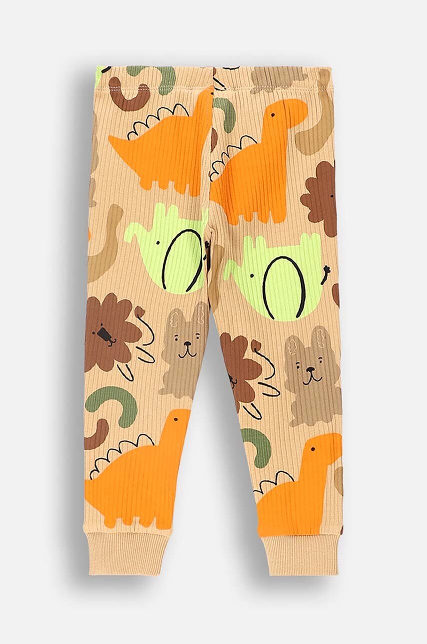 Дитячі легінси Coccodrillo колір бежевий візерунок SMILE BOY NEWBORN Дитячі легінси Coccodrillo колір бежевий візерунок SMILE BOY NEWBORN