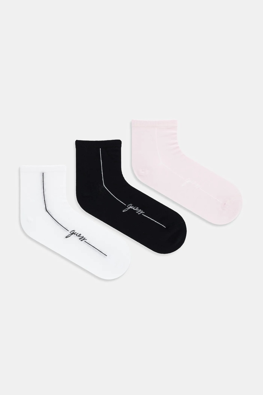 Levně Ponožky Guess 3-pack dámské, černá barva, O4YG06 KBZU0