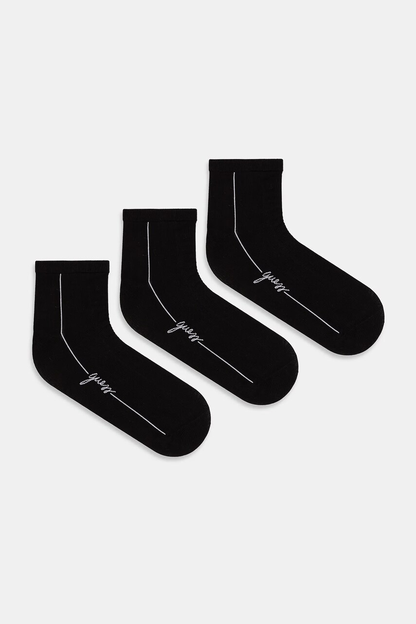 Levně Ponožky Guess 3-pack dámské, černá barva, O4YG06 KBZU0