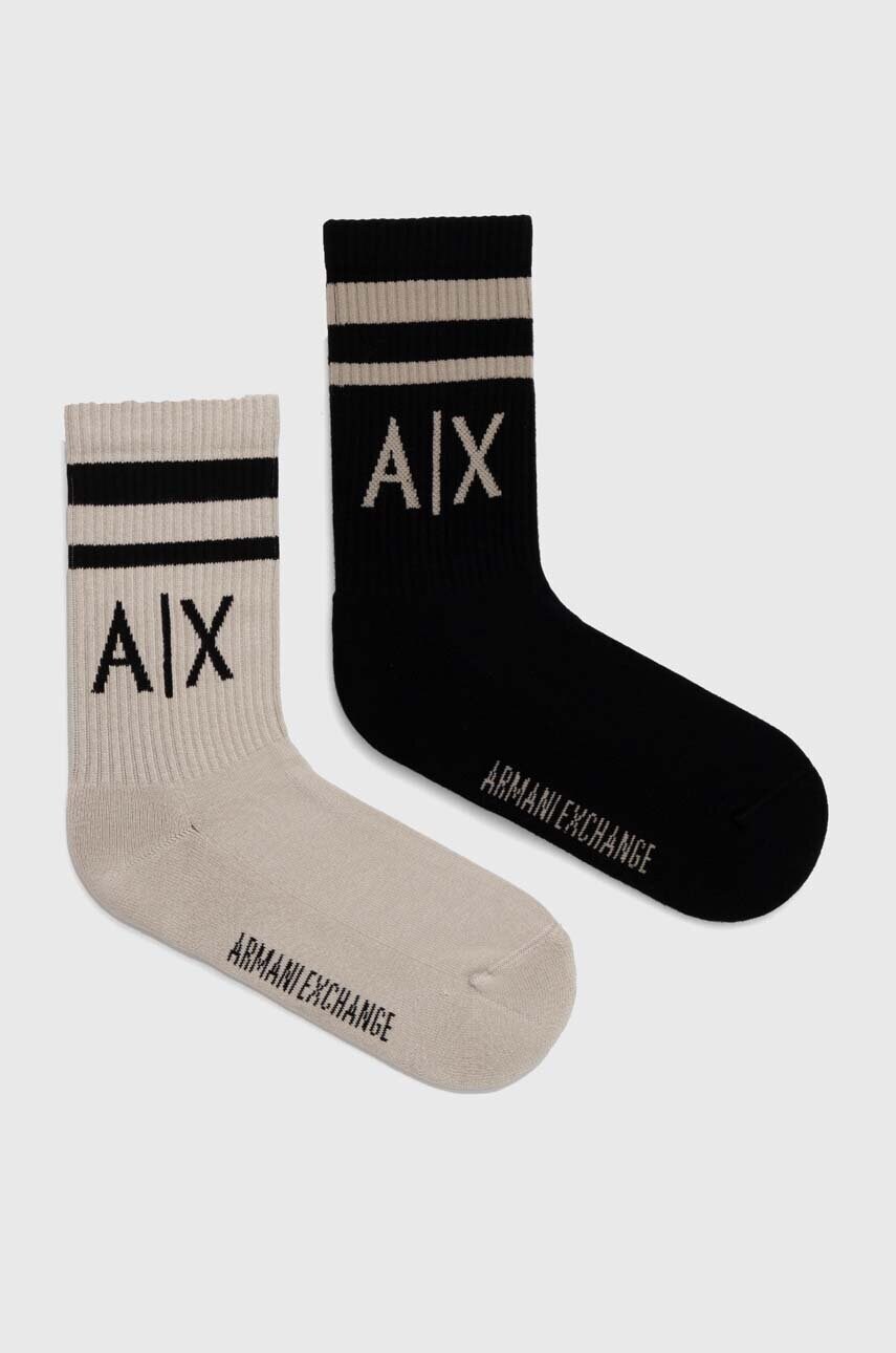 

Чорапи Armani Exchange (2 чифта) в черно 943030 CC650, Черен
