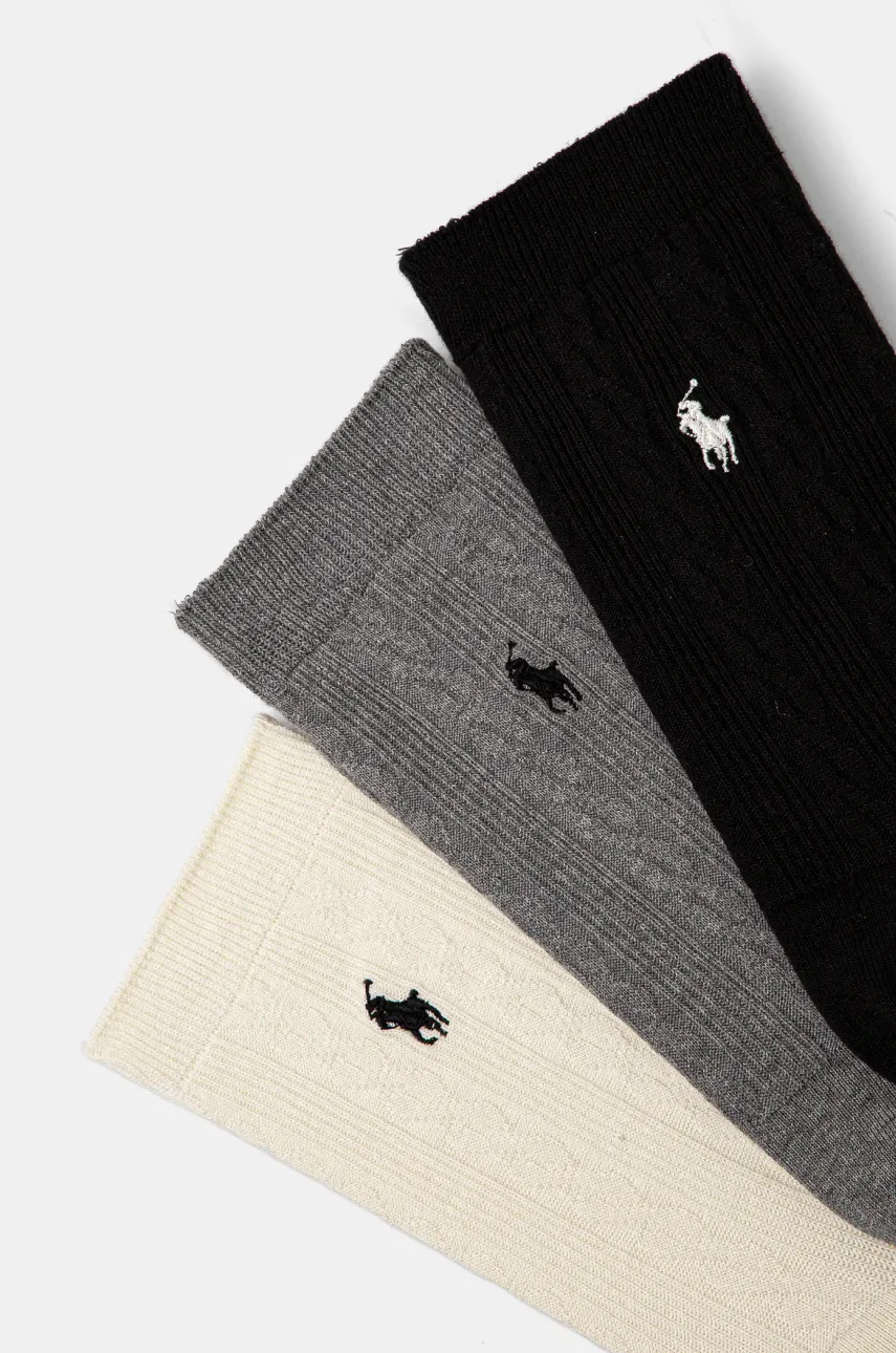 Носки Polo Ralph Lauren 3 шт женские цвет чёрный 455955242 Носки Polo Ralph Lauren 3 шт женские цвет чёрный 455955242