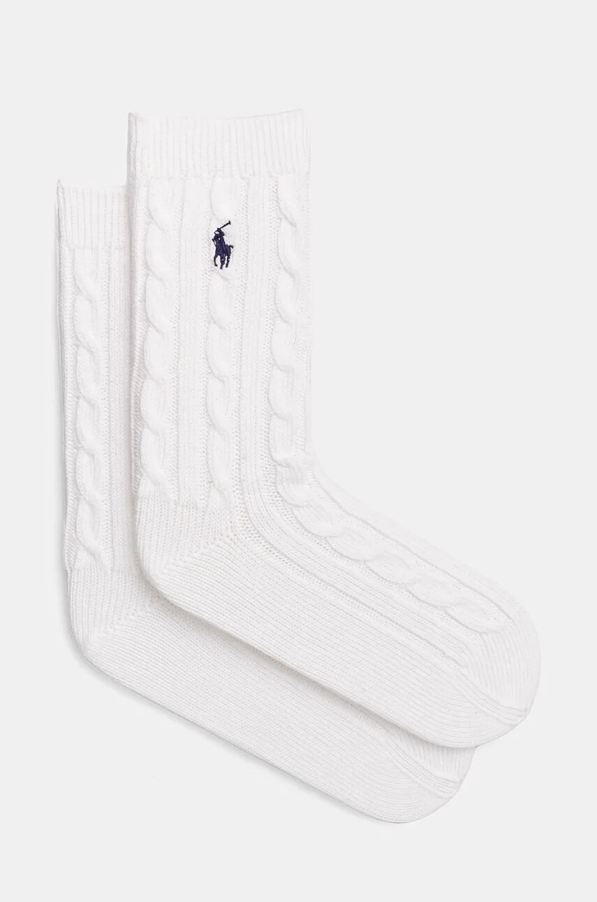 Levně Ponožky Polo Ralph Lauren dámské, bílá barva, 455955244