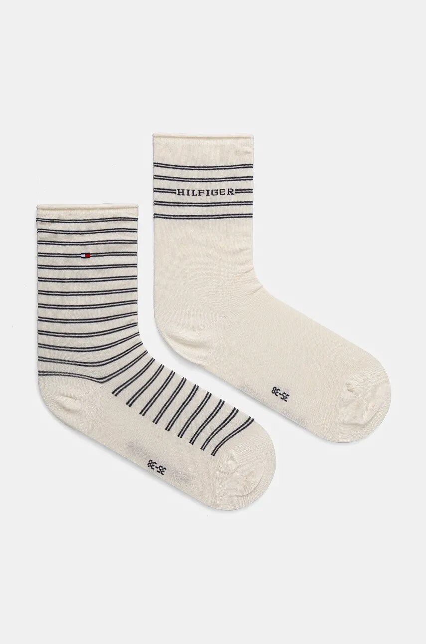 Levně Ponožky Tommy Hilfiger 2-pack dámské, bílá barva, 701229853