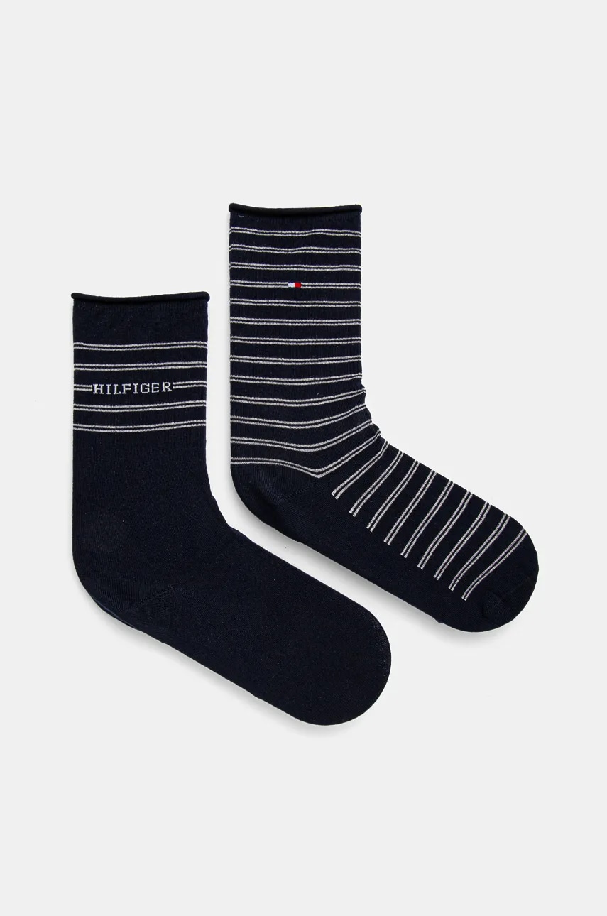 Levně Ponožky Tommy Hilfiger 2-pack dámské, tmavomodrá barva, 701229853